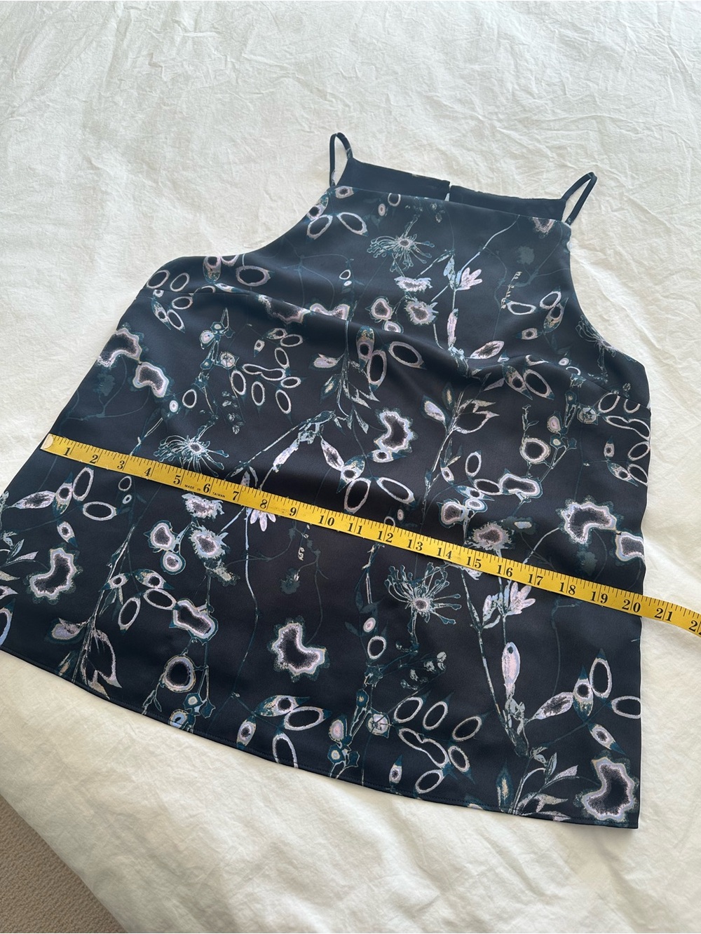 Nordstrom top with lavender print on black size medium - Picture 7 of 15